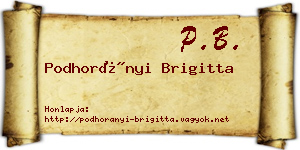 Podhorányi Brigitta névjegykártya